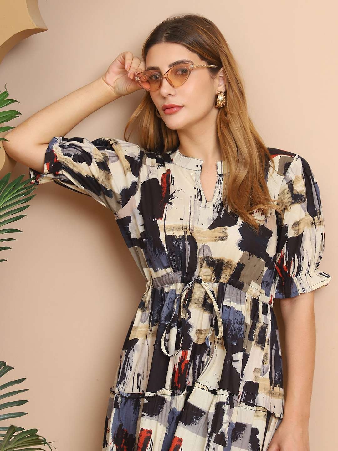 Women's Cotton Printed Fit & Flare Anarkali Gown Midi Dress - Image 4