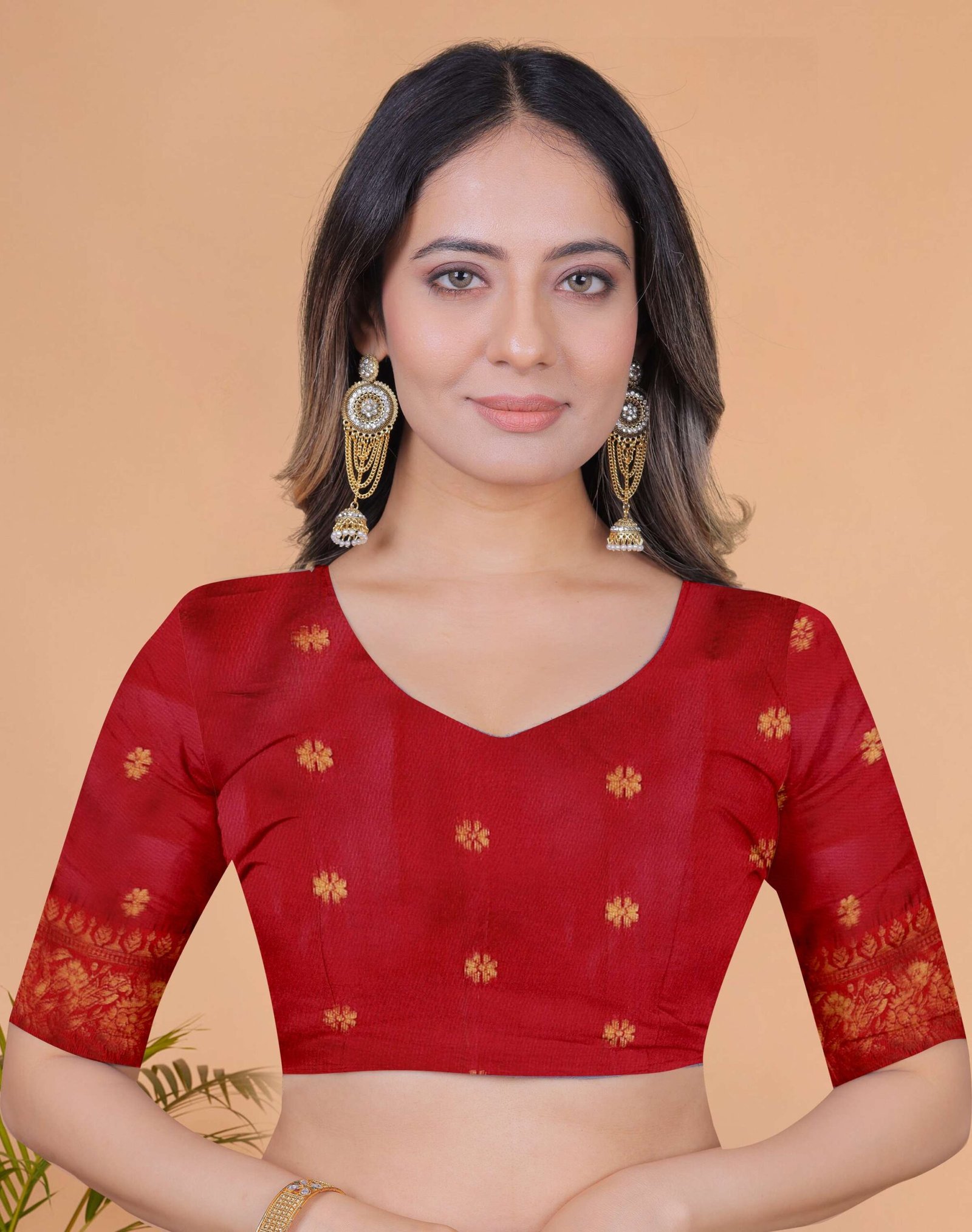 Royal Radiance Antique Gold & Maroon Banarasi Silk Saree with Zari Work | Wedding, Puja & Festive Occasion Wear - Image 6